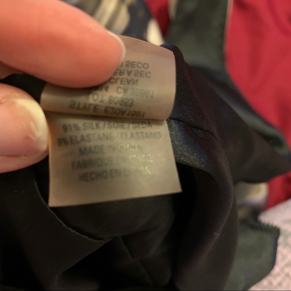 Sale Ellie Tahari Black & Brown Silk Top - Picture 6 of 8